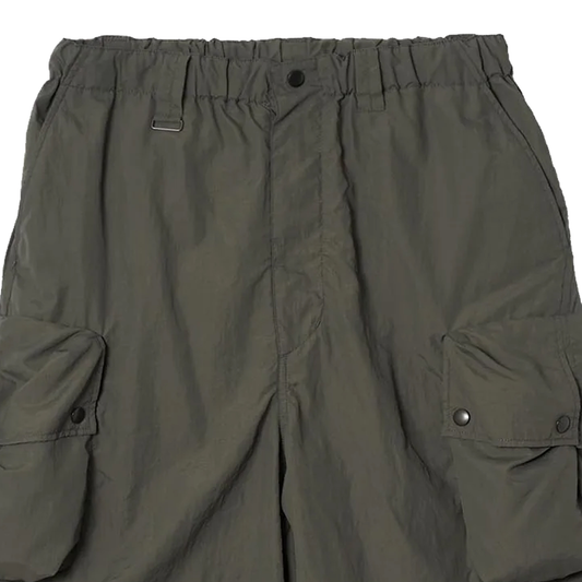 Yoke Nylon Multi Pockets Utility Shorts Charcoal Khaki YK25SS0921P