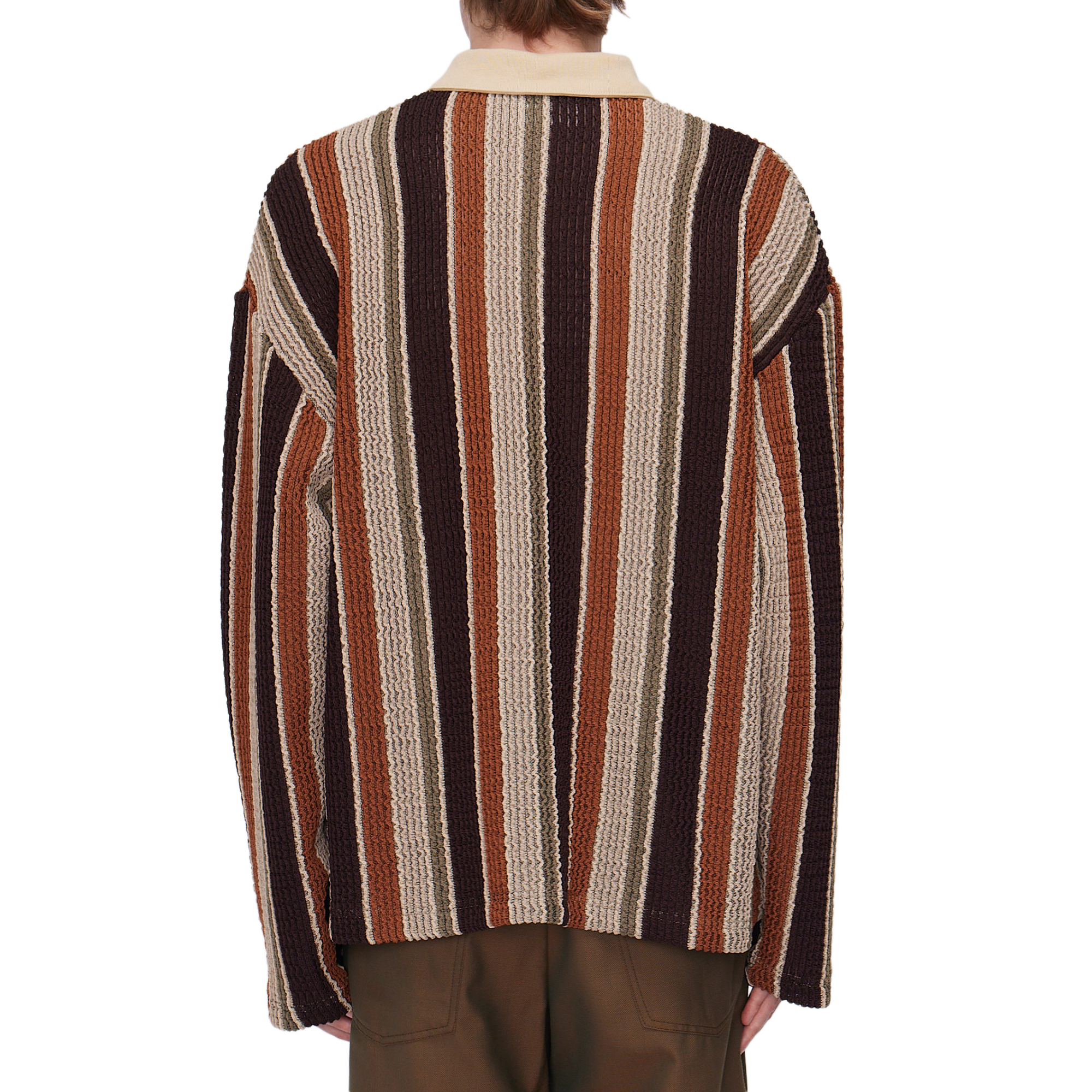 Song For The Mute Long Sleeve Polo Beige/Brown