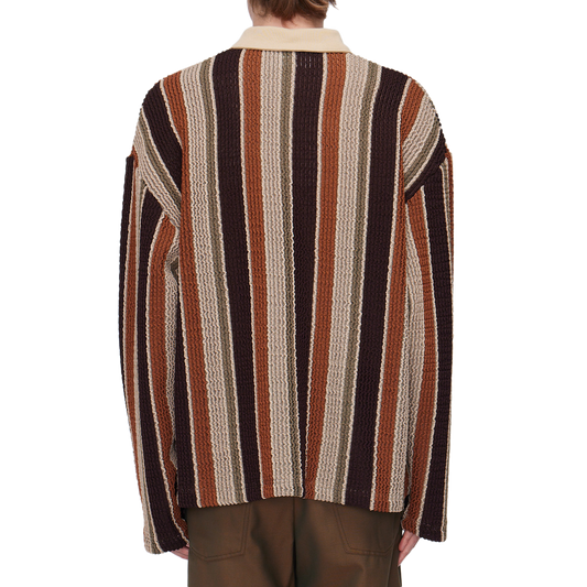 Song For The Mute Long Sleeve Polo Beige/Brown