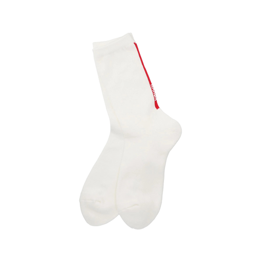 Nanga Vertical Line & Logo Socks White