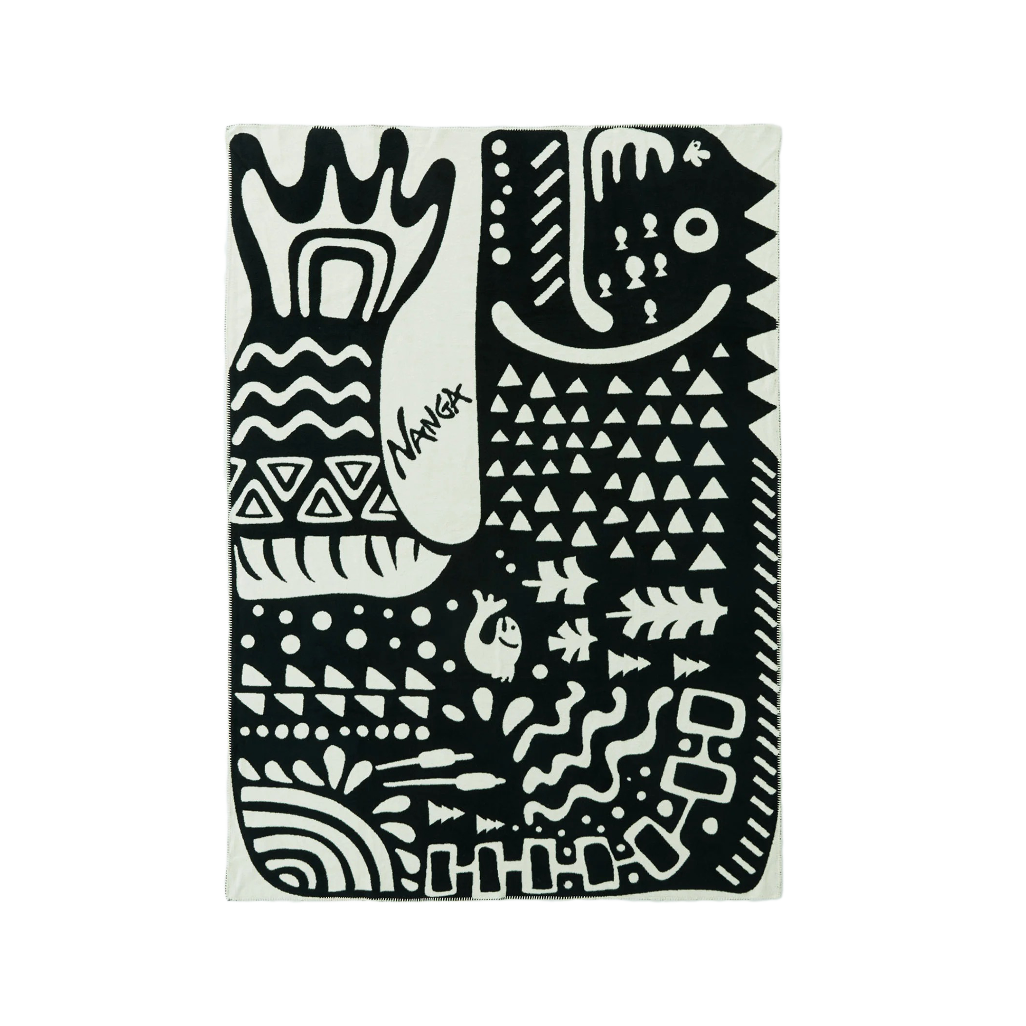 Nanga Ancient Fish Cotton Blanket S Black Fish