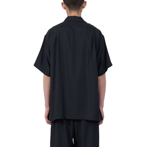 Yoke Cupro Open Collar Shirt Black YK25SS0941SH