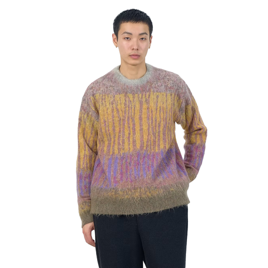 Yoke Tree Jaquard Mohair Sweater Orange YK25SS0959S