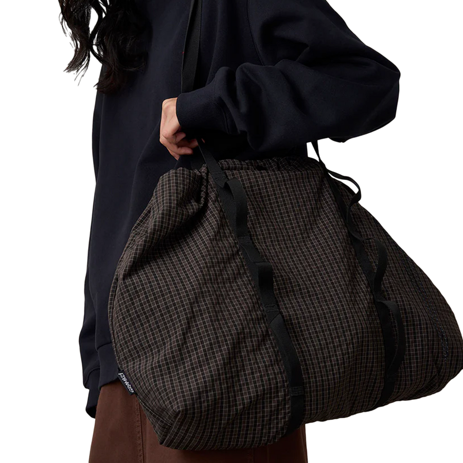Gramicci Plaid Climbing Tote Deep Brown