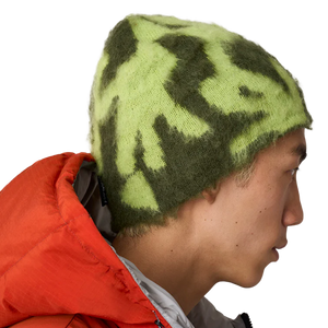 Gramicci Mohair Burly Runningman Beanie Chartreuse