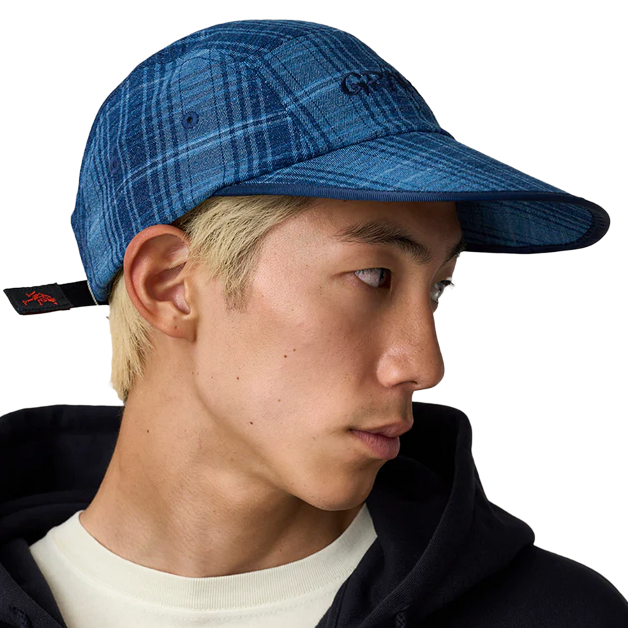 Gramicci Long Bill Cap Indigo Checkered Plaid