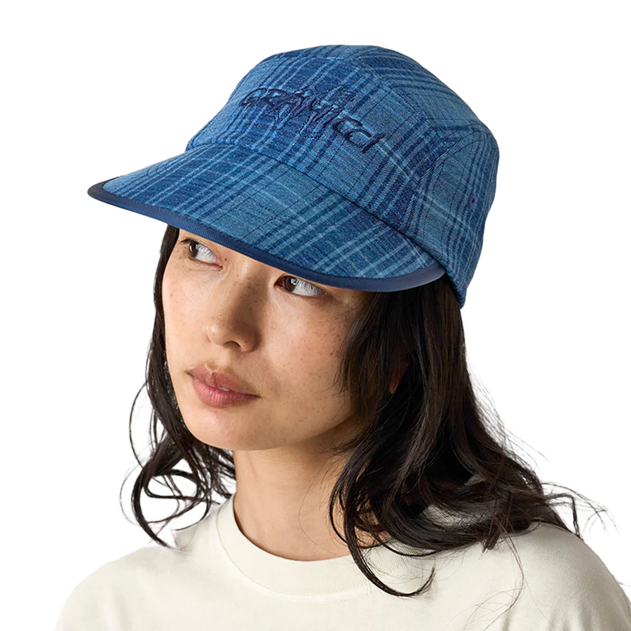 Gramicci Long Bill Cap Indigo Checkered Plaid
