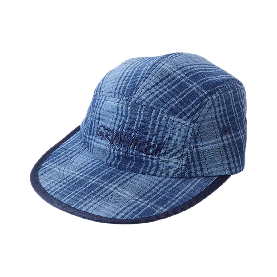 Gramicci Long Bill Cap Indigo Checkered Plaid