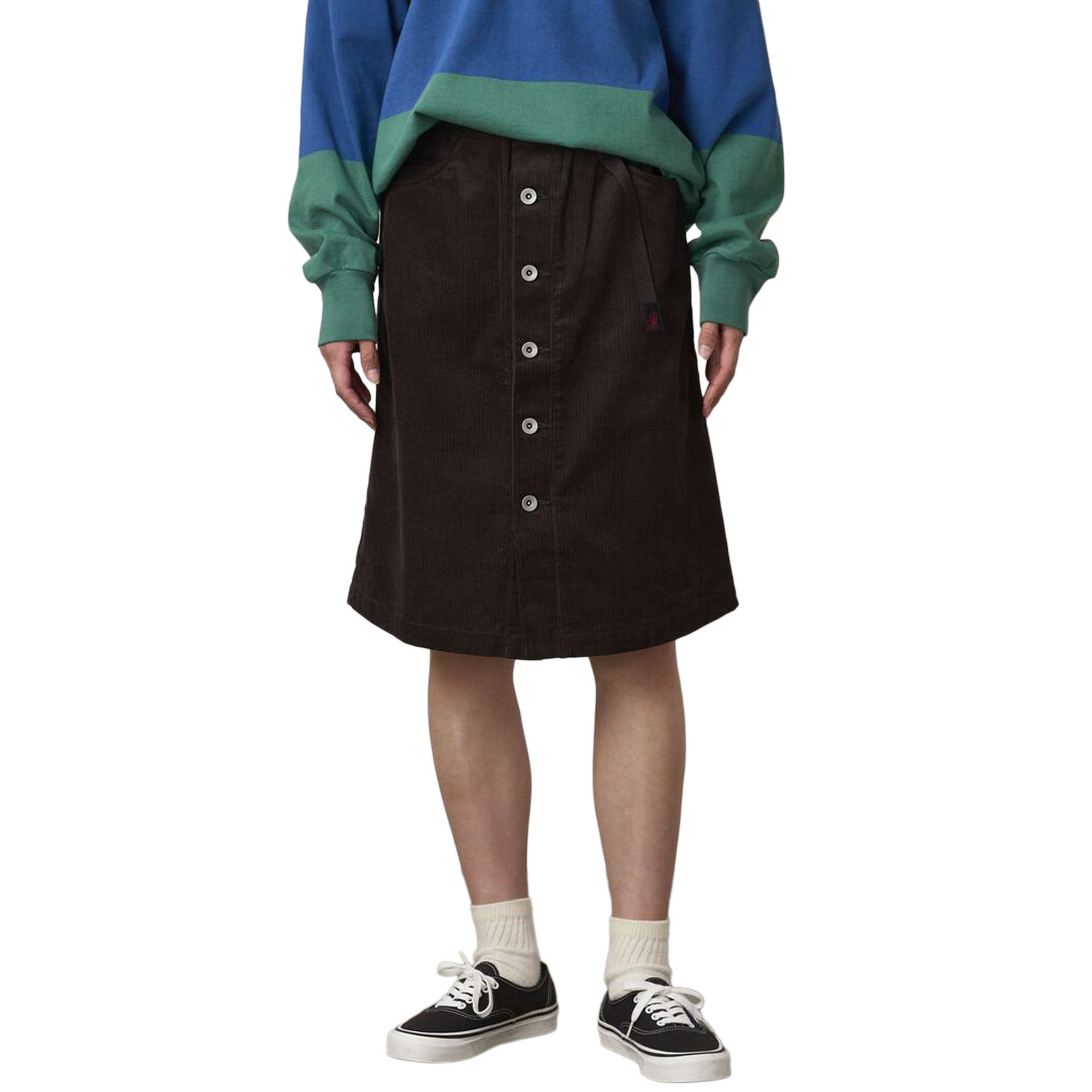 Gramicci Women's Buttoned Down Midi Skirt Deep Brown G5FW-SK069