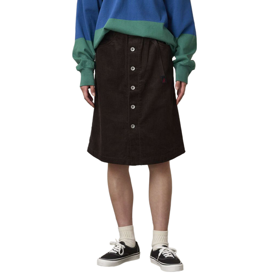 Gramicci Women's Buttoned Down Midi Skirt Deep Brown G5FW-SK069