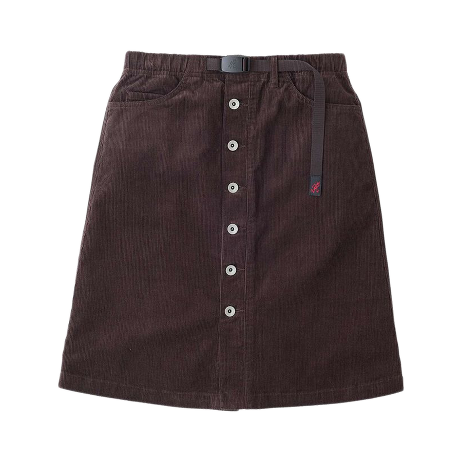 Gramicci Women's Buttoned Down Midi Skirt Deep Brown G5FW-SK069