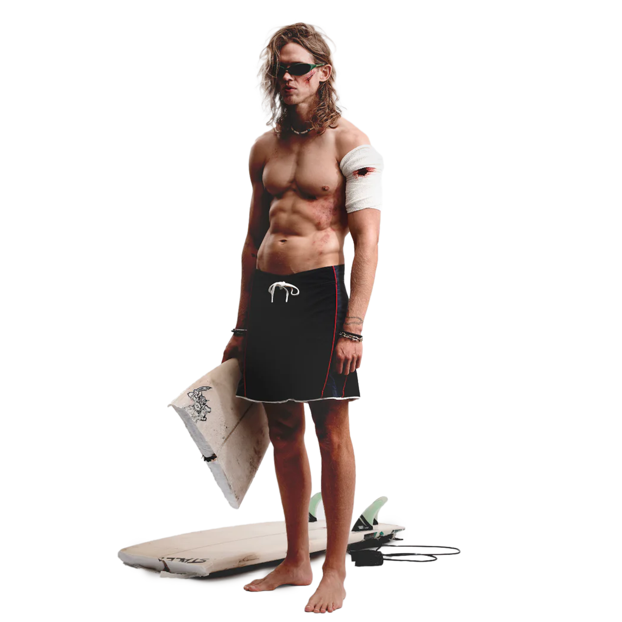 Jungles Jungles Face Slap Sunglasses Green/Black