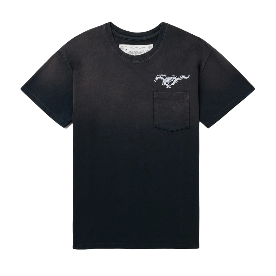 One Of These Days Mustang Cross T-Shirt Washed Black