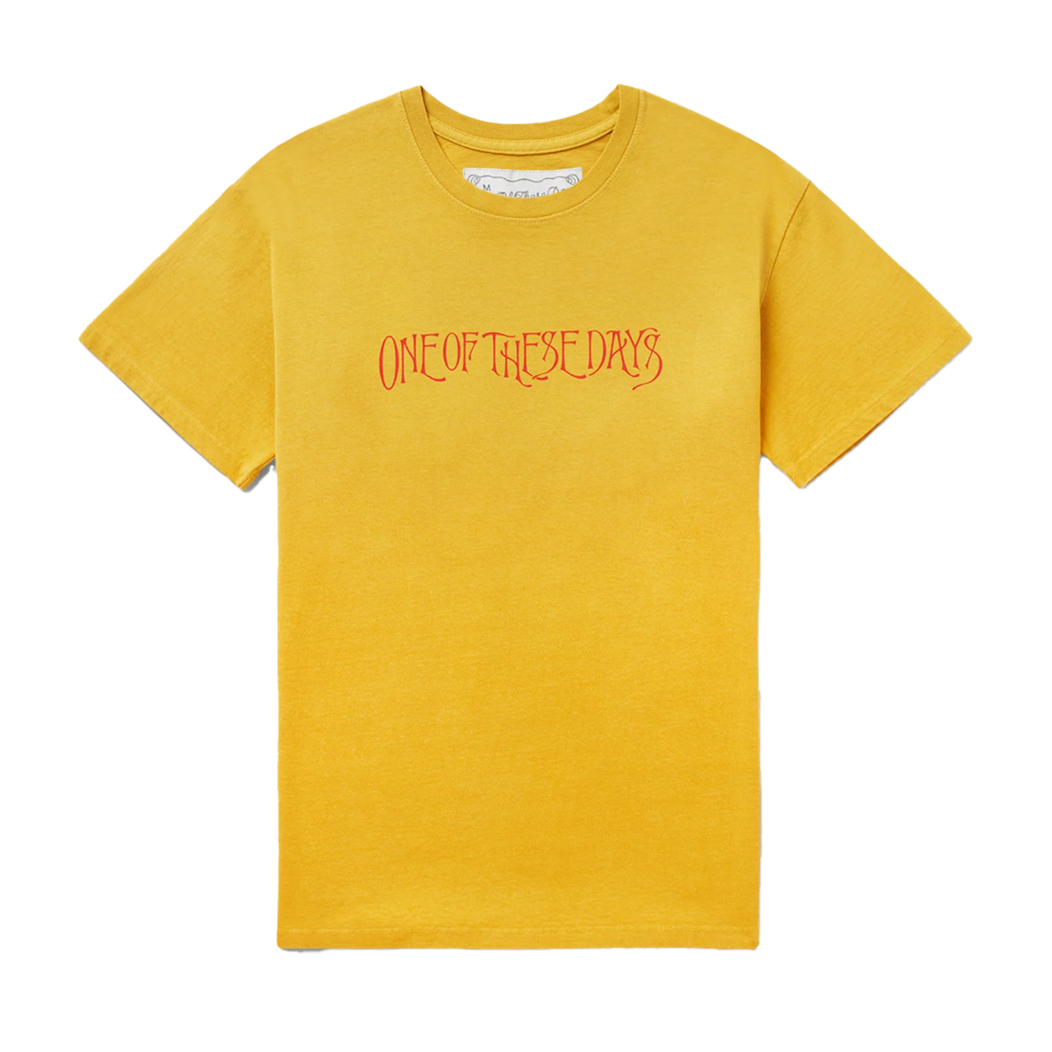 One Of These Days Wreath Of Roses T-Shirt Mustard