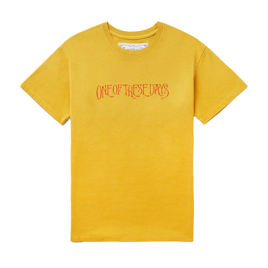One Of These Days Wreath Of Roses T-Shirt Mustard