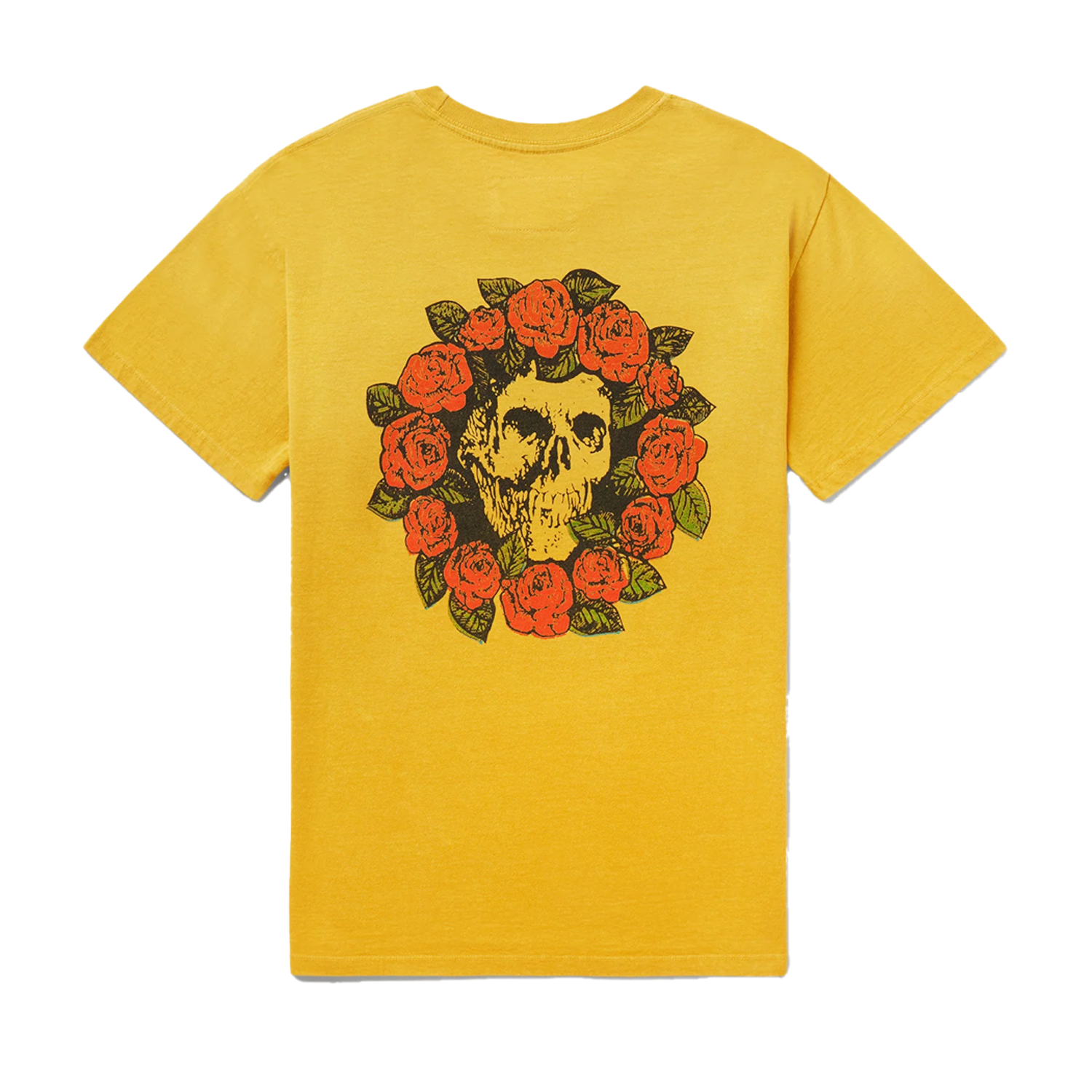 One Of These Days Wreath Of Roses T-Shirt Mustard
