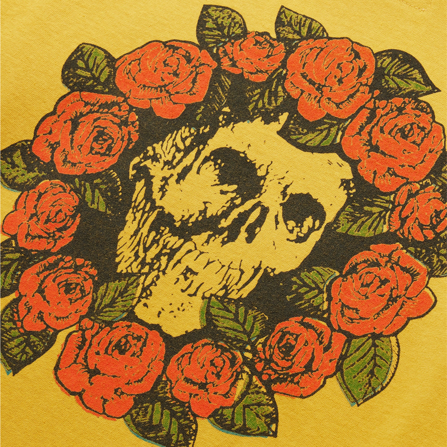One Of These Days Wreath Of Roses T-Shirt Mustard