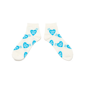 Human Made Heart Short Socks Blue HM29GD058B