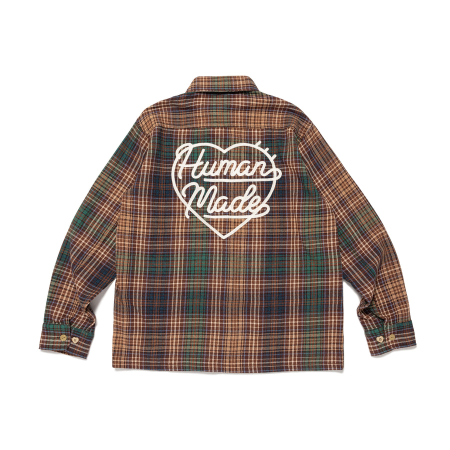 Human Made Check Shirt Brown HM29SH013B