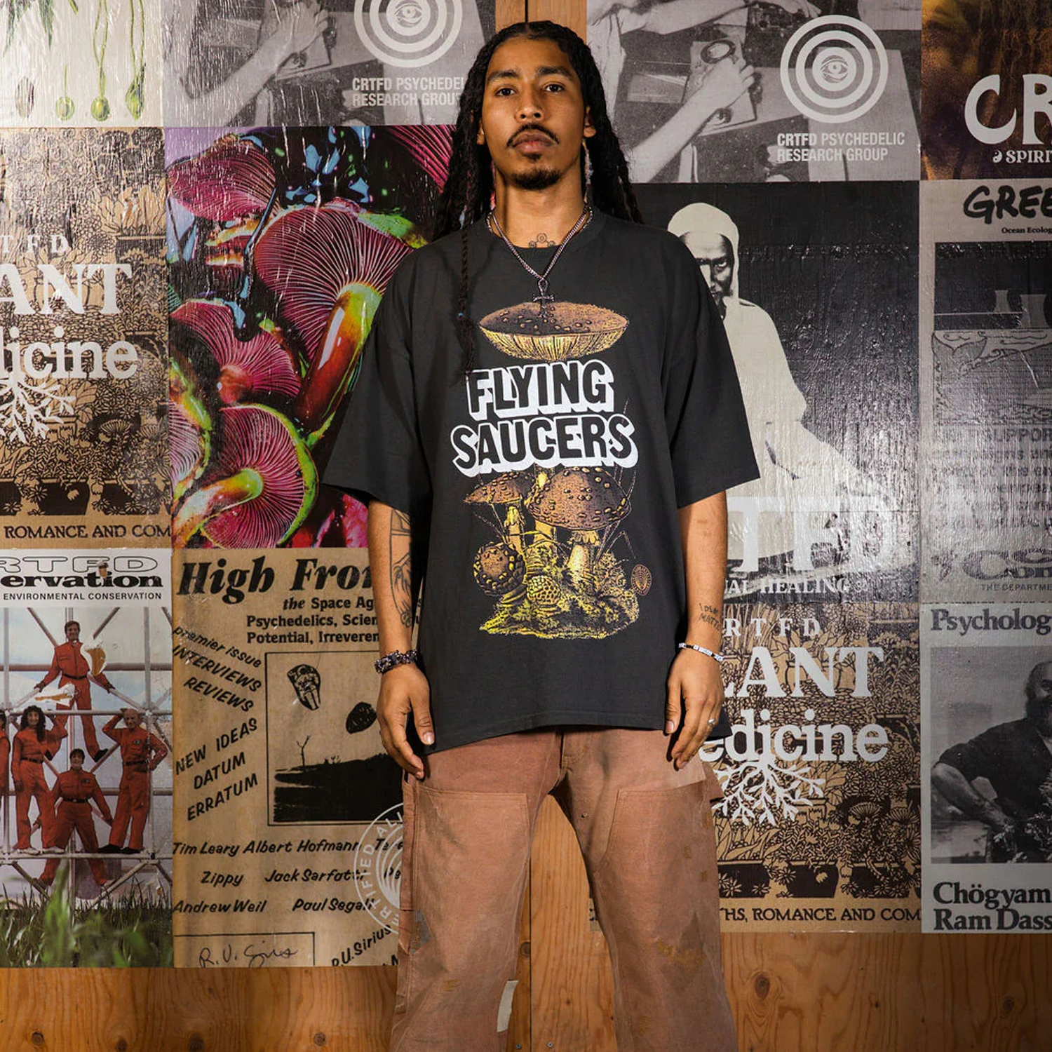 CRTFD Flying Saucers Tee Vintage Black