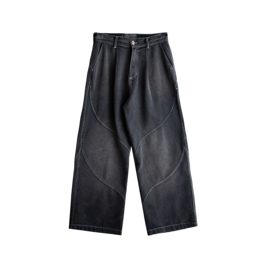 Jungles Jungles Sun Bleached Slant Pant Washed Black