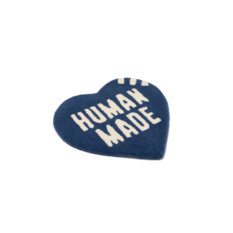 Human Made Heart Rug Small Navy HM27GD070