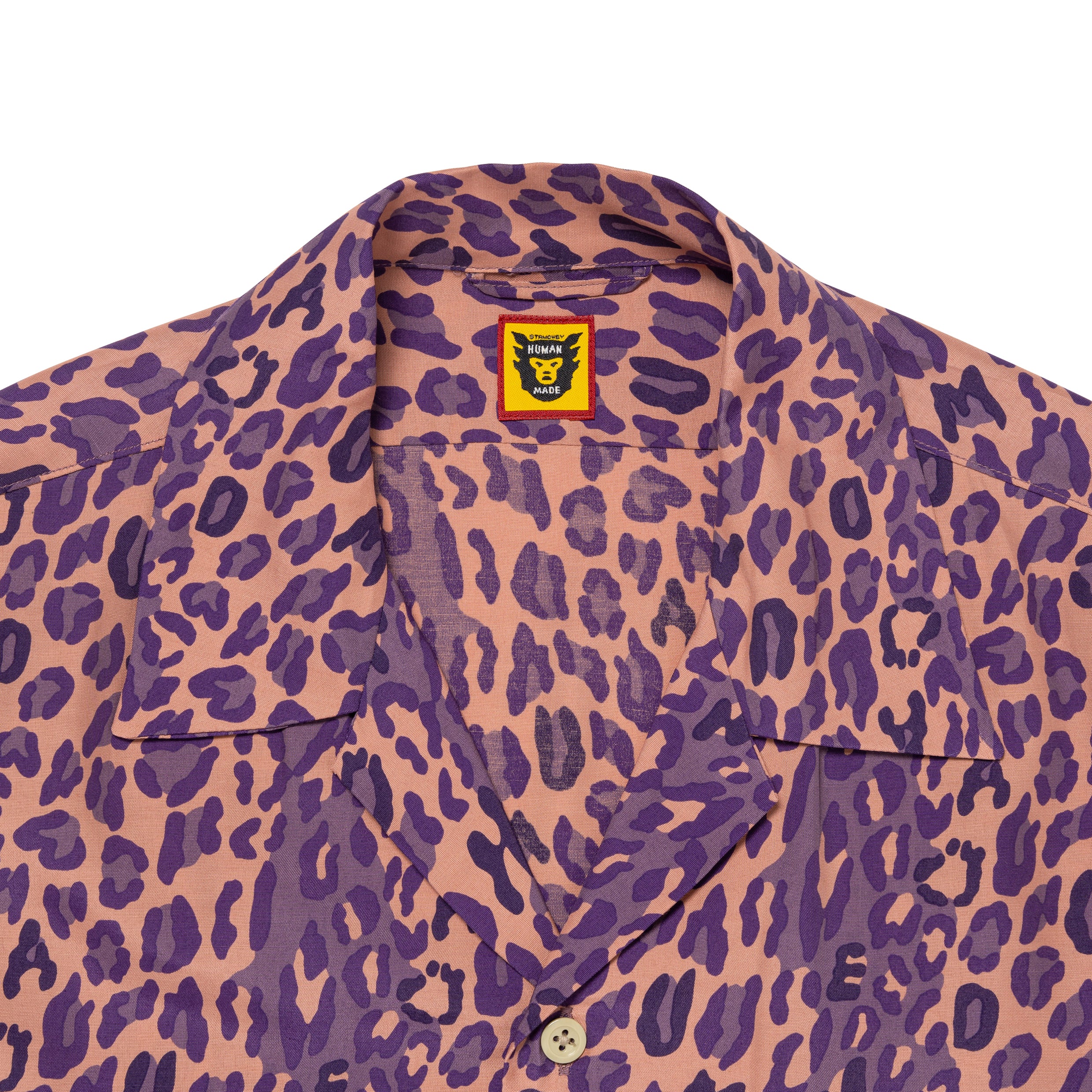 Human Made Leopard Aloha Shirt Purple