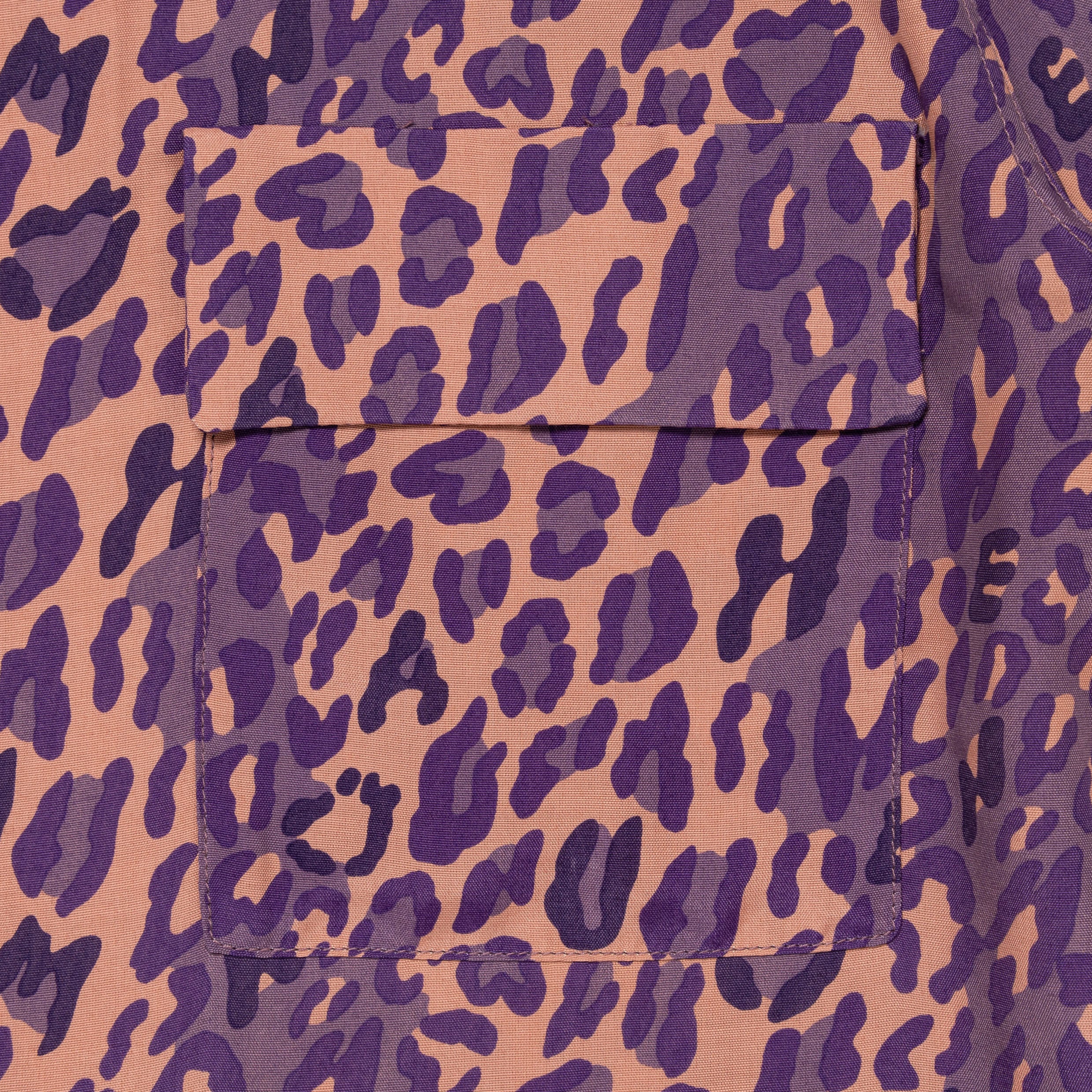 Human Made Leopard Aloha Shirt Purple