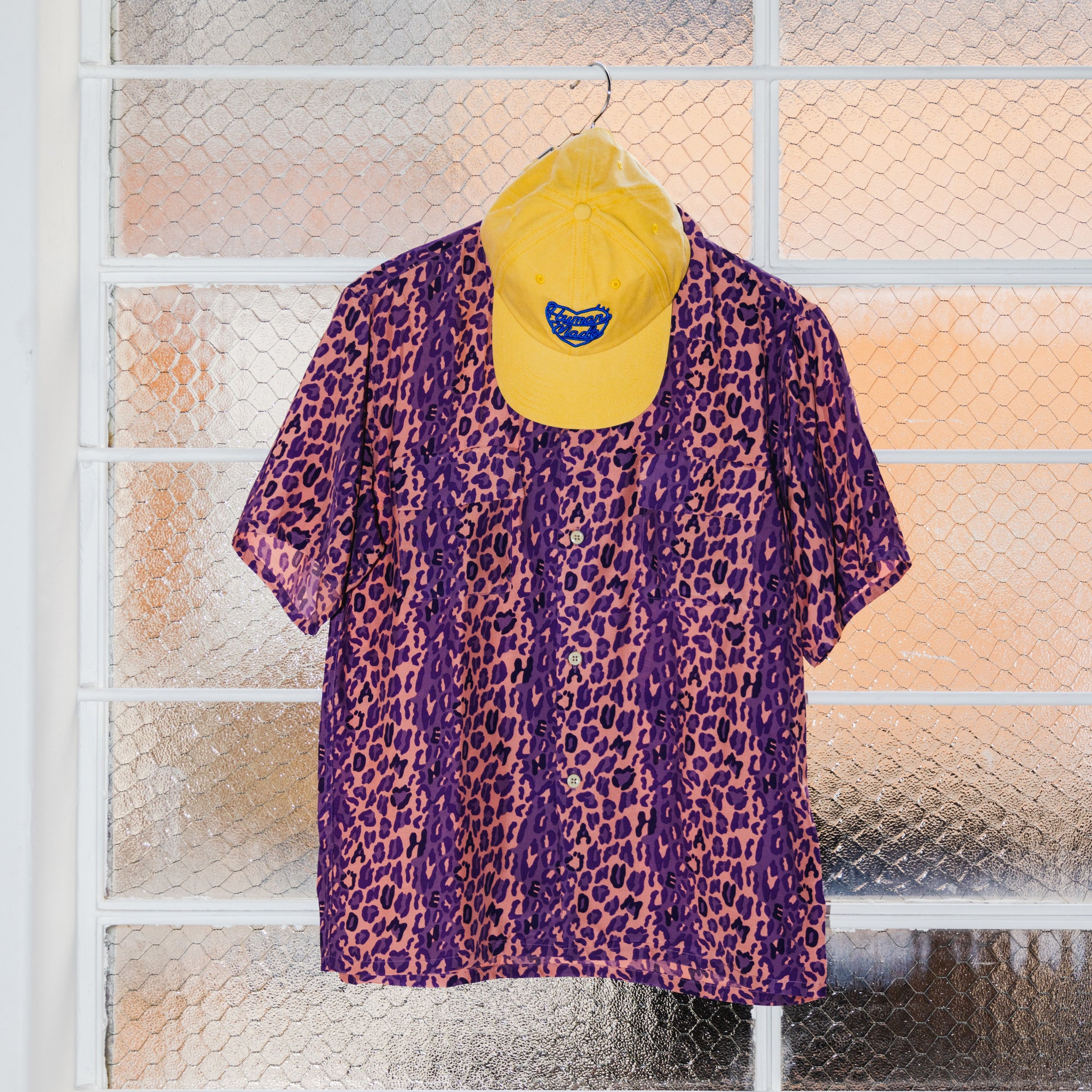 Human Made Leopard Aloha Shirt Purple