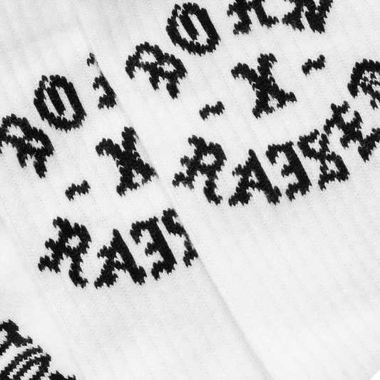 Born x Raised 10 Toes Down Rocker Socks White