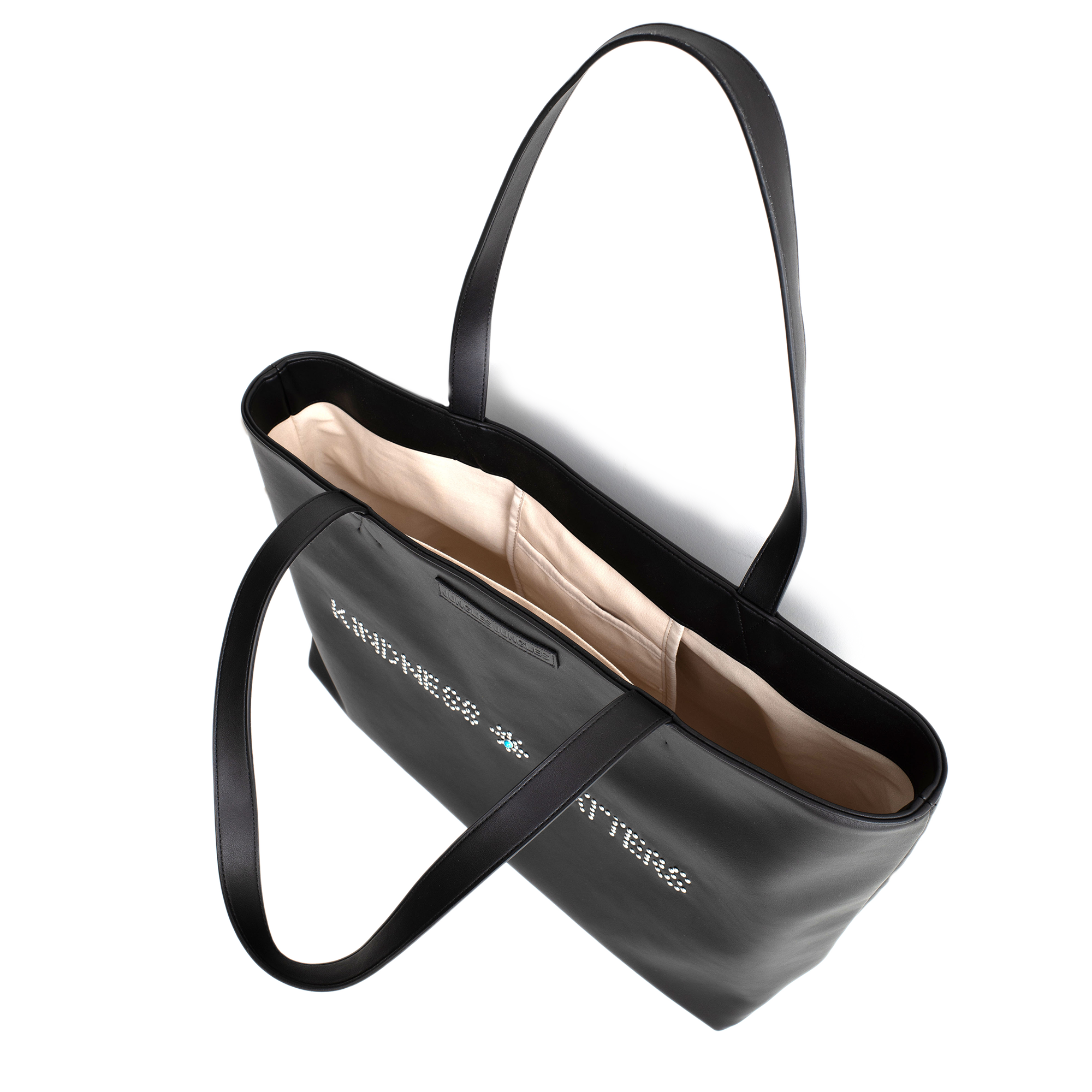 Jungles Jungles Kindness Matters Recycled Leather Bag Black