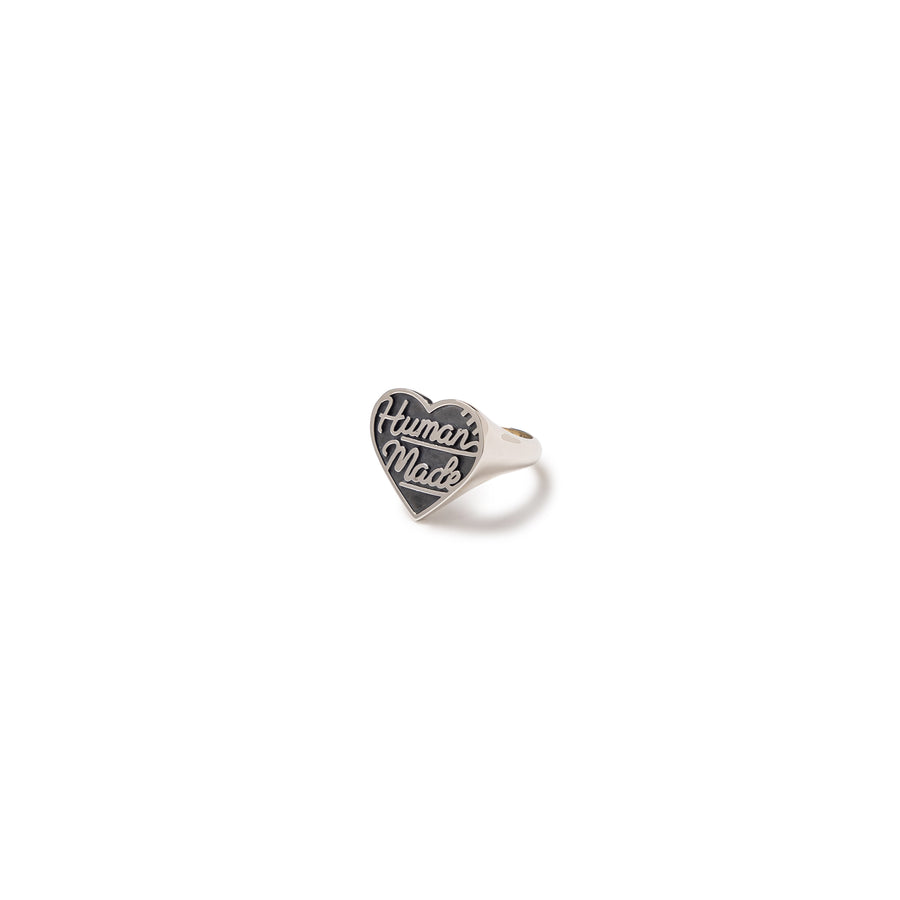 Human Made Heart Silver Ring Black HM28GD066B