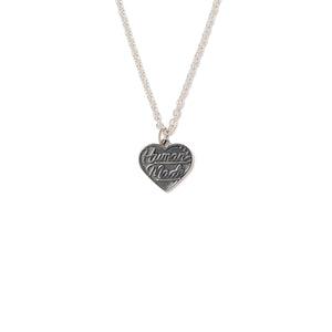 Human Made Heart Silver Necklace Black HM28GD067B