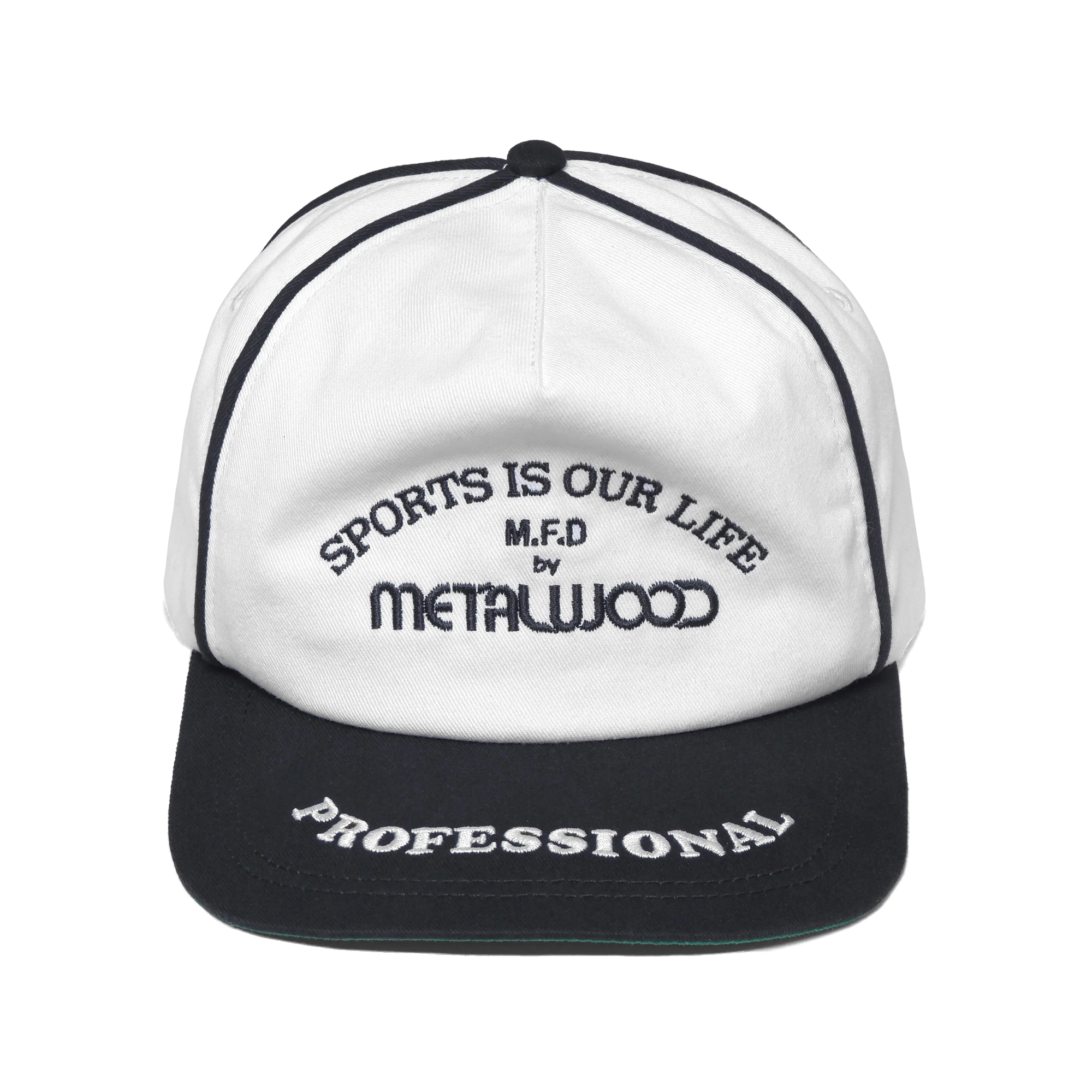 Metalwood Professional Piping Snapback Hat White