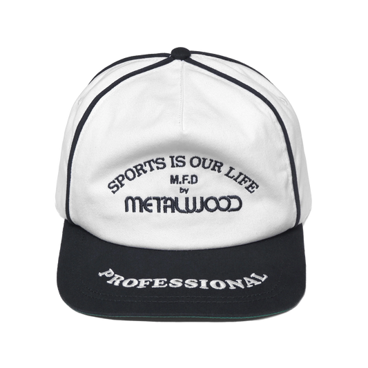 Metalwood Professional Piping Snapback Hat White