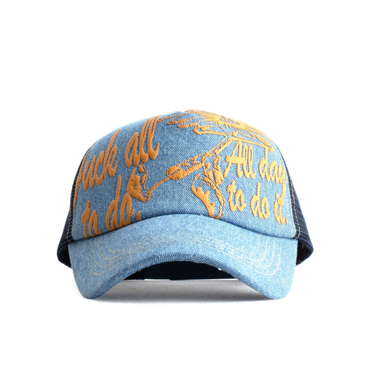 Jungles Jungles Fuck All To Do Trucker Cap Denim