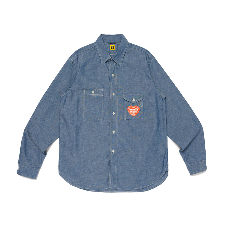 Human Made Chambray Work Shirt Blue HM28SH004