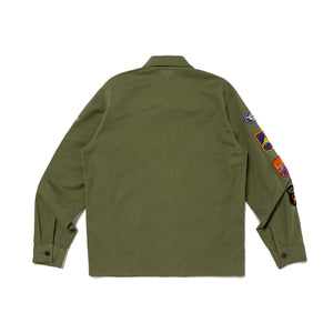 Human Made Patched Military Shirt Olive Drab HM28SH009