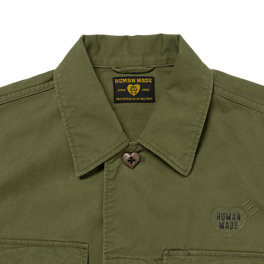 Human Made Patched Military Shirt Olive Drab HM28SH009