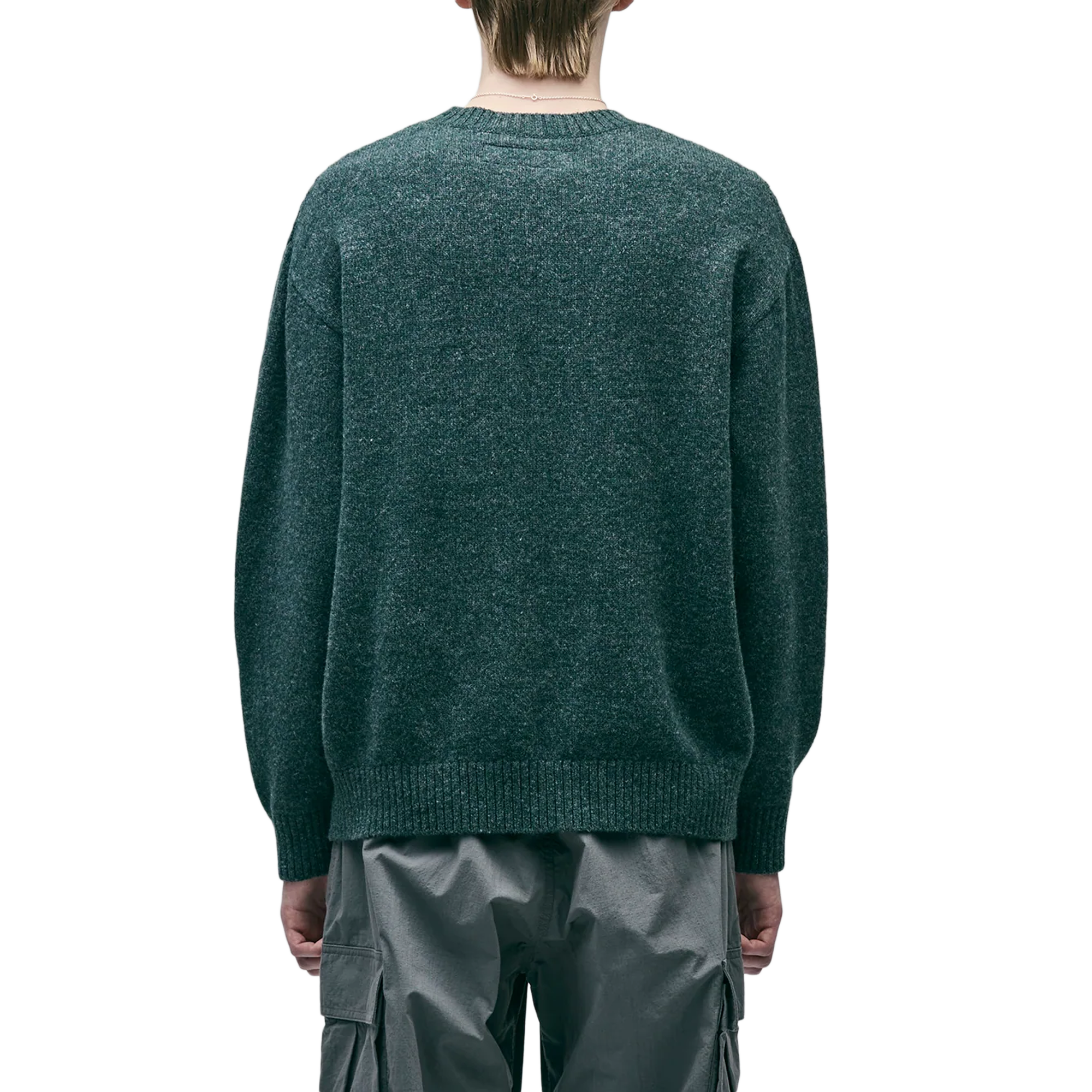 Neighborhood Plain Crewneck Sweater Green 252FUNH-KNM03