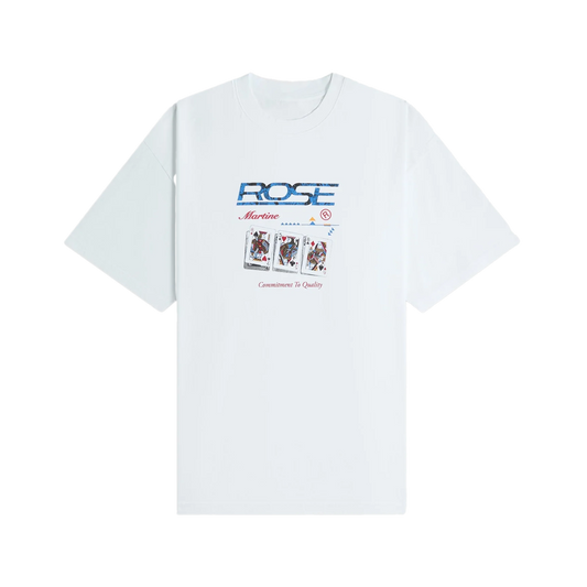 Martine Rose Oversized Short Sleeve T-Shirt White Playing Cards