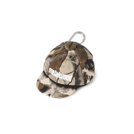 Metalwood Camo Hat Keychain Real Leaf Camo