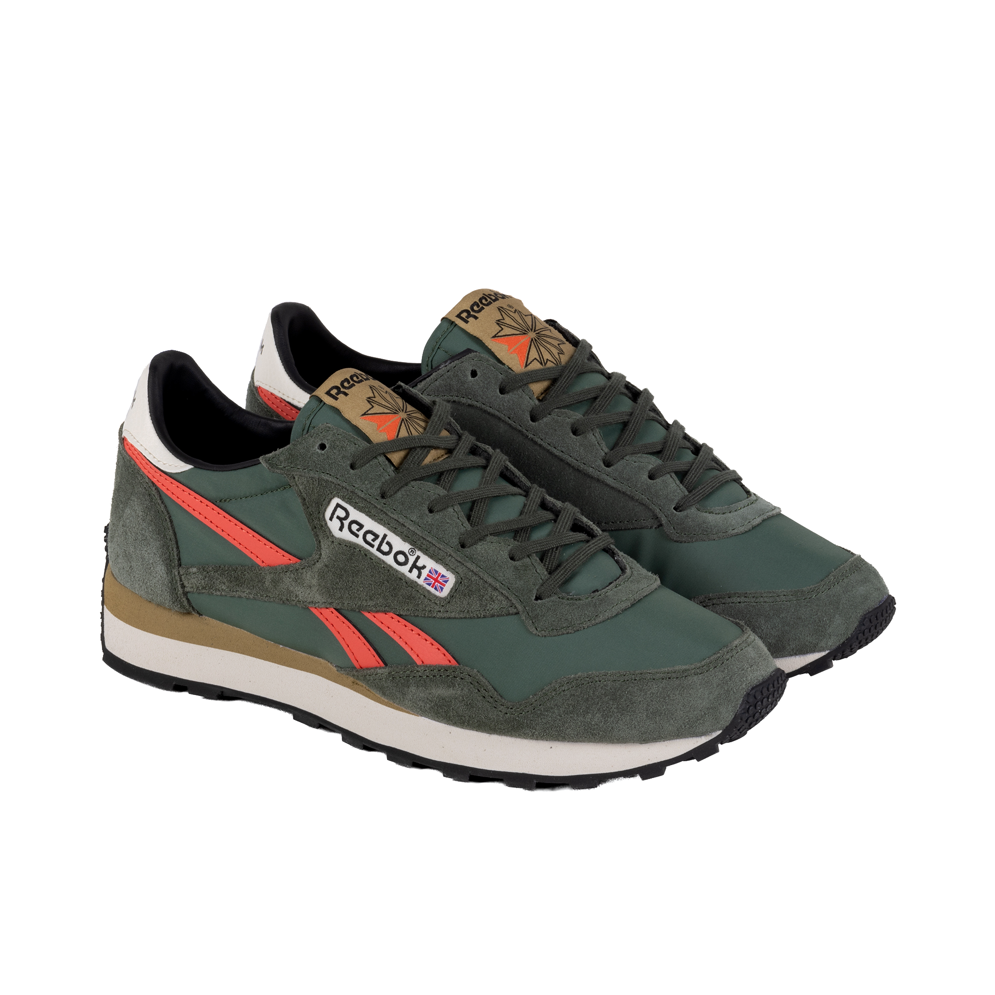 Reebok Aztec II Green/Orange Flare/Alabaster