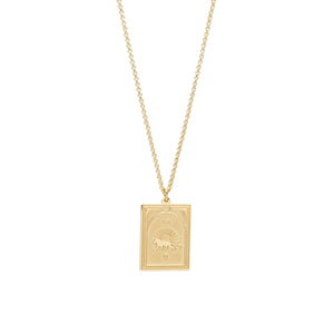 Tom Wood Tarot Strength Pendant Necklace Gold 21.5 inches