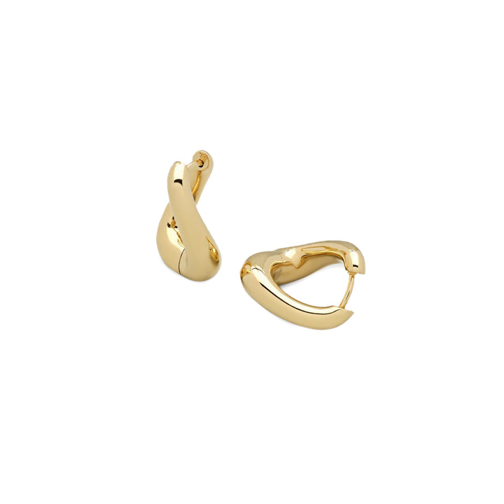 Tom Wood Twist Hoops Gold Earrings