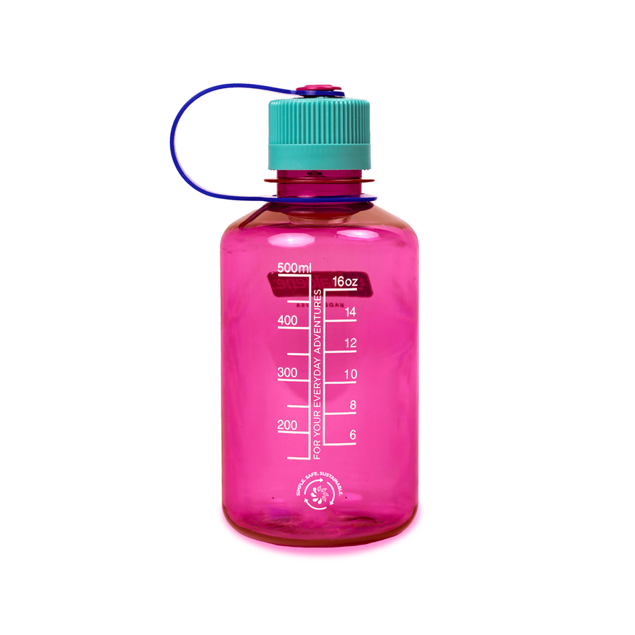 Nalgene Sustain Narrow Mouth Water Bottle 500ml Electric Magenta