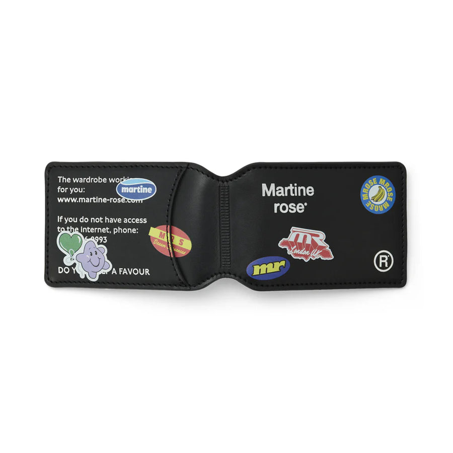 Martine Rose Oyster Card Wallet Black Stickers