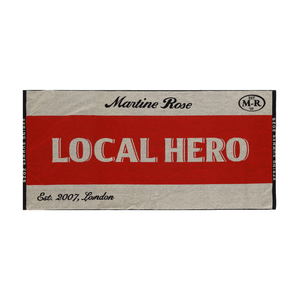 Martine Rose Local Hero Beach Towel Red Cream