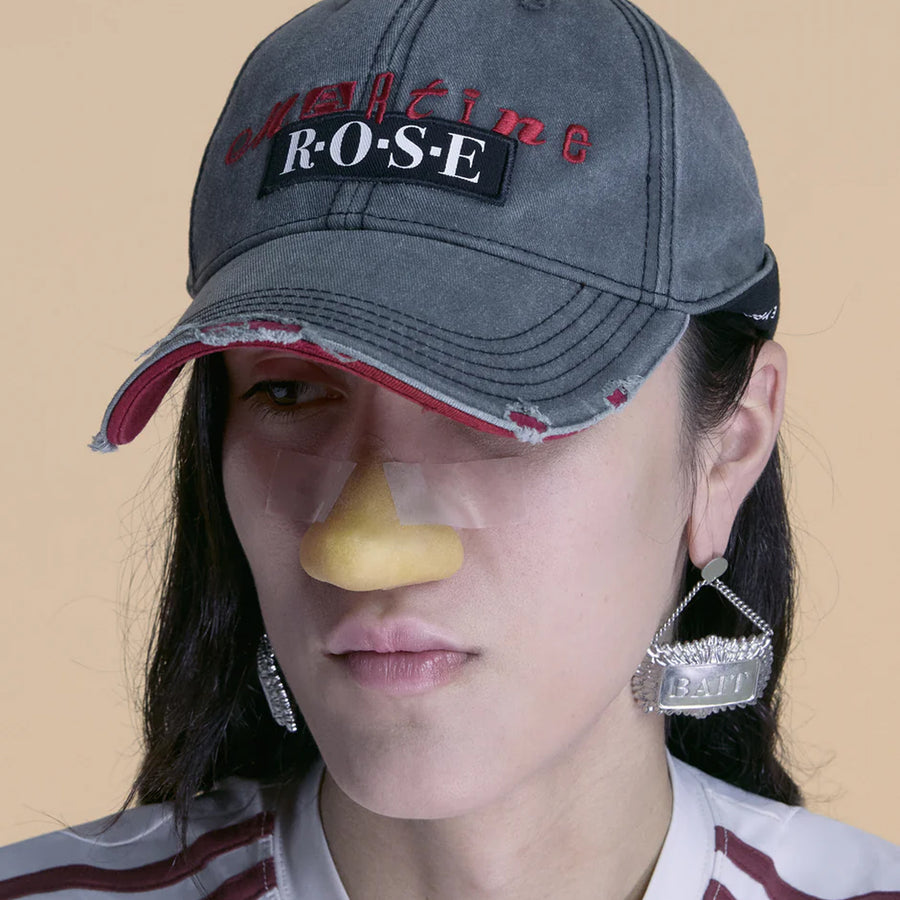 Martine Rose Roll Back Cap Grey/Red
