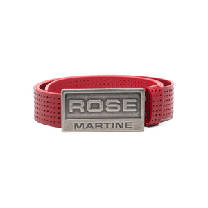 Martine Rose Perforated Sports Belt Red